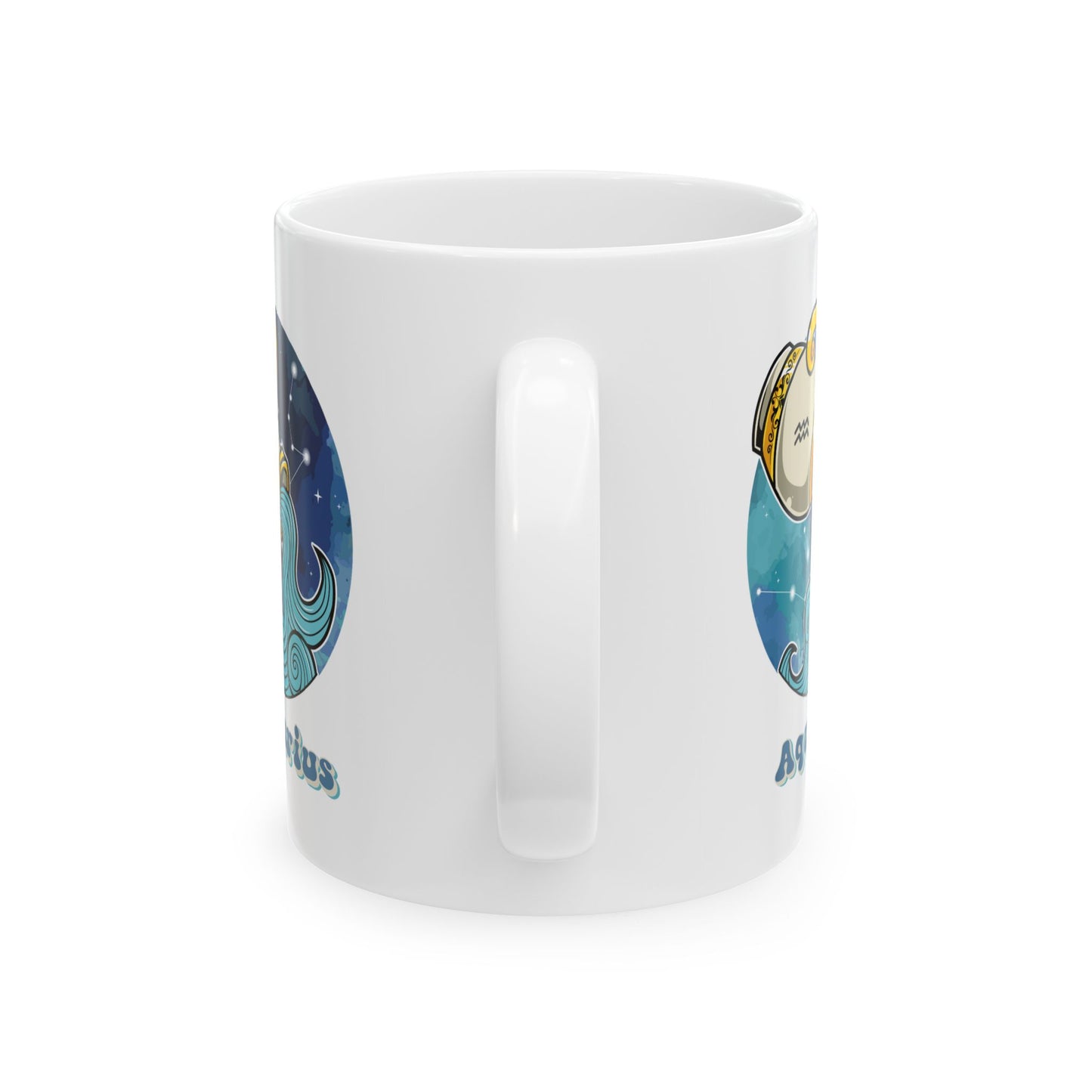 Aquarius Zodiac Sign Ceramic Mug, Aquarius Zodiac Sign Coffee Mug, Zodiac Horoscope Signs Ceramic Mug, 11oz