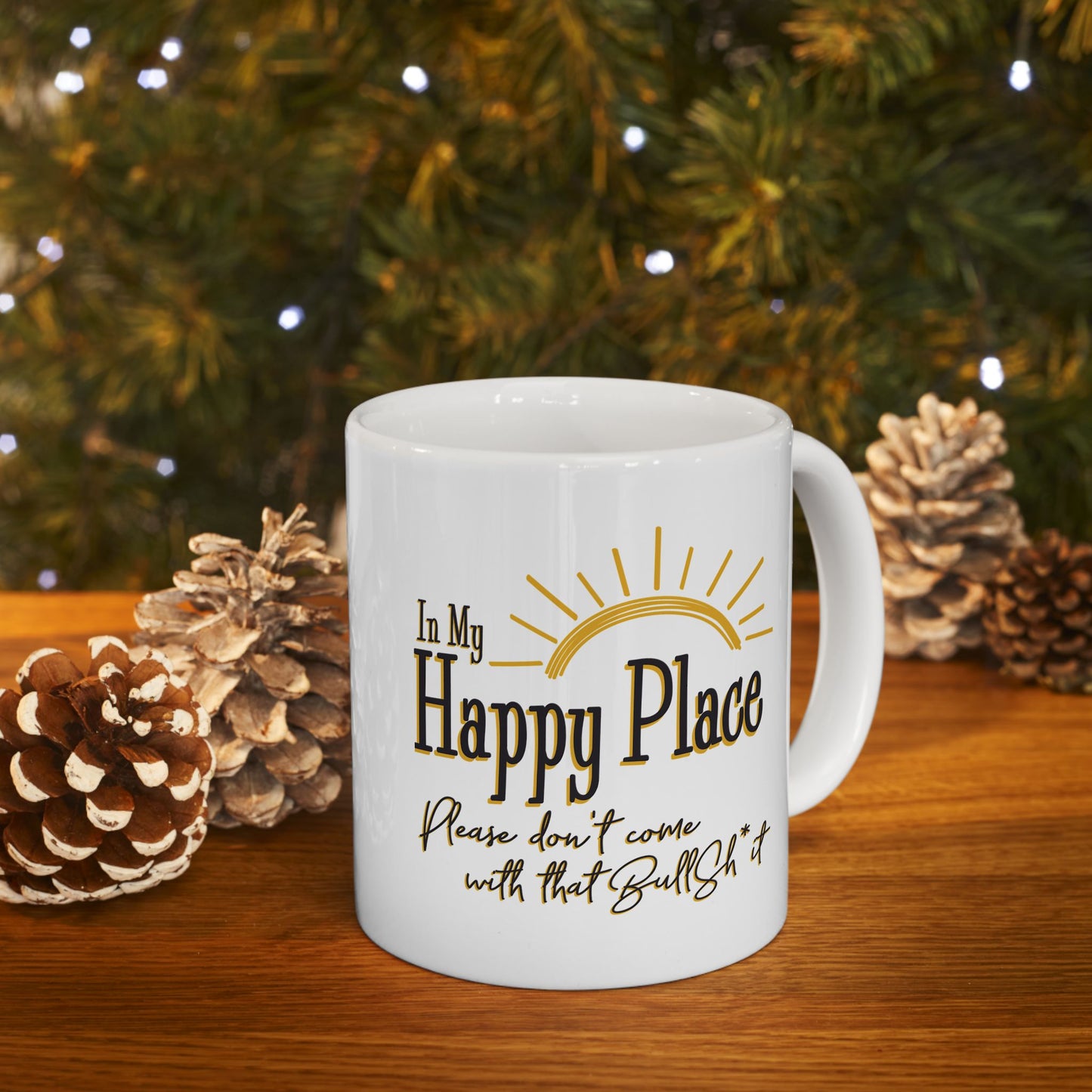 In my Happy Place Ceramic Coffee Mug 11oz