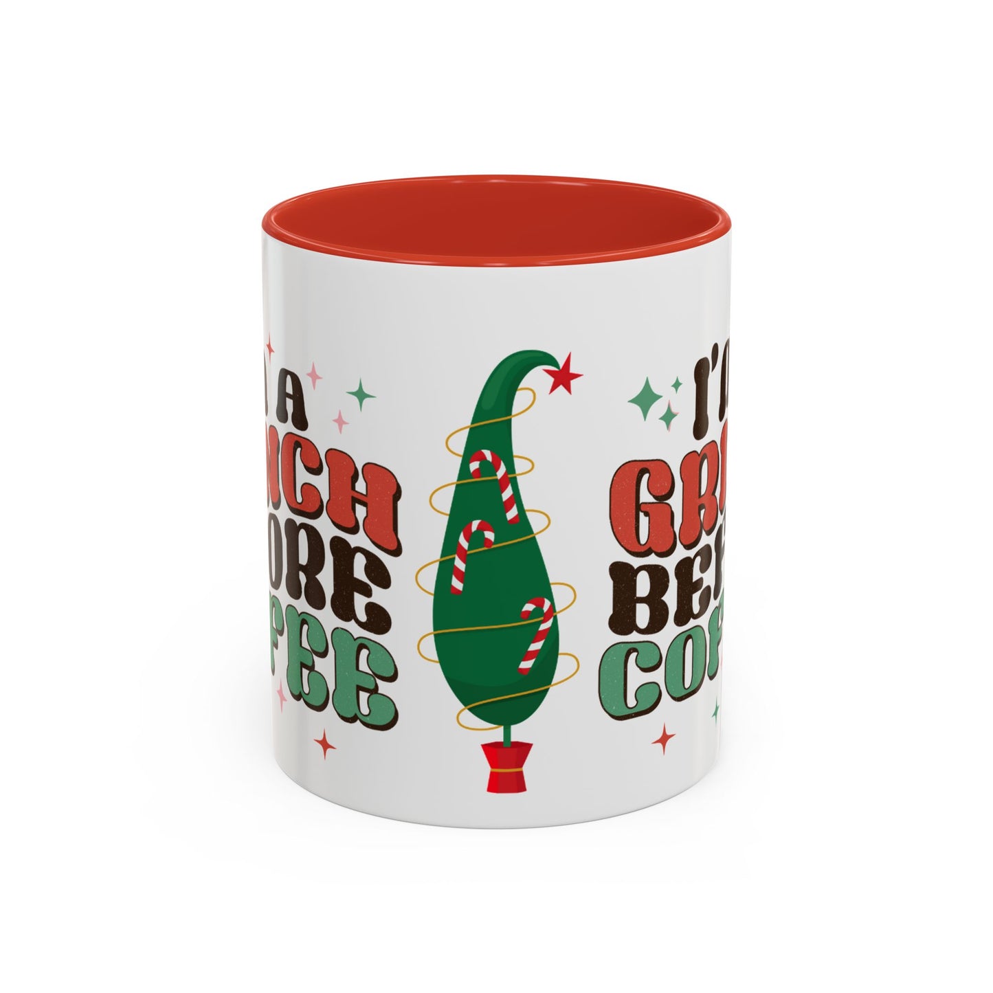 I'm A Grinch Before Coffee Christmas Accent Coffee Mug, 11oz
