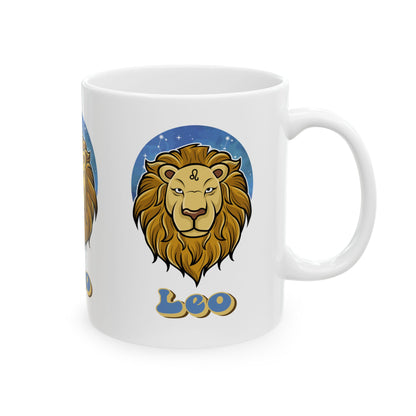 Leo Zodiac Sign Ceramic Mug,  Leo Zodiac Sign Coffee Mug, Zodiac Horoscope Signs Ceramic Mug, 11oz
