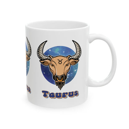 Taurus Zodiac Sign Ceramic Mug, Taurus Zodiac Sign Coffee Mug, Zodiac Horoscope Signs Ceramic Mug, 11oz
