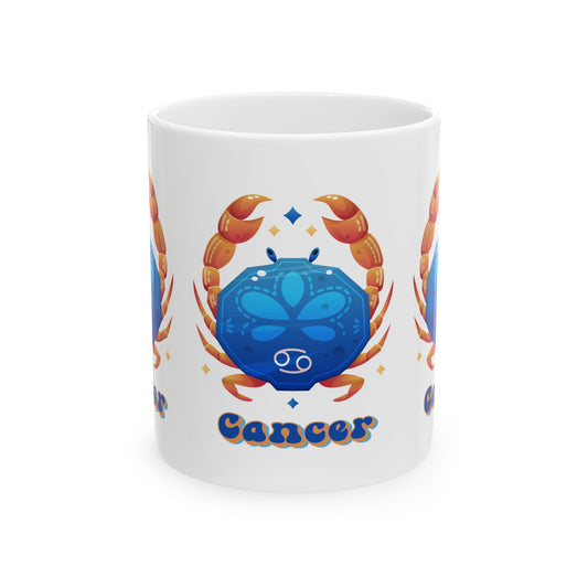 Cancer Zodiac Sign Ceramic Mug,  Cancer Zodiac Sign Coffee Mug, Zodiac Horoscope Signs Ceramic Mug, 11oz
