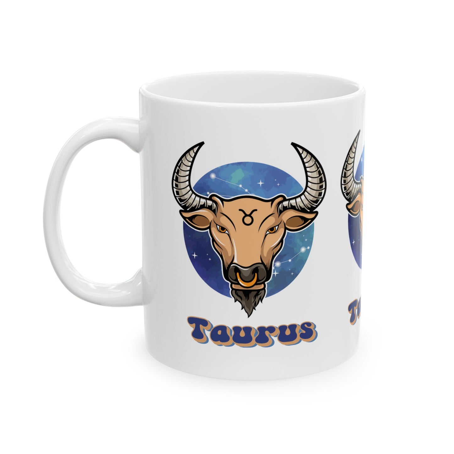 Taurus Zodiac Sign Ceramic Mug, Taurus Zodiac Sign Coffee Mug, Zodiac Horoscope Signs Ceramic Mug, 11oz