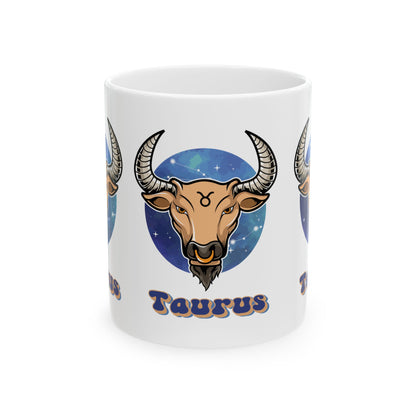Taurus Zodiac Sign Ceramic Mug, Taurus Zodiac Sign Coffee Mug, Zodiac Horoscope Signs Ceramic Mug, 11oz