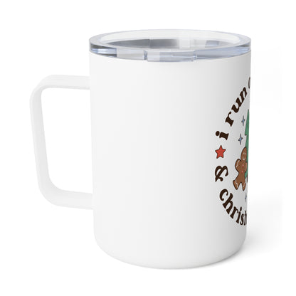 I run on Coffee Insulated Coffee Mug, 10oz