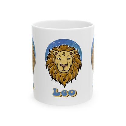 Leo Zodiac Sign Ceramic Mug,  Leo Zodiac Sign Coffee Mug, Zodiac Horoscope Signs Ceramic Mug, 11oz