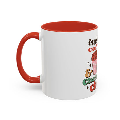 Fueled by Coffee and Christmas Cheer Accent Coffee Mug, 11oz