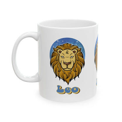 Leo Zodiac Sign Ceramic Mug,  Leo Zodiac Sign Coffee Mug, Zodiac Horoscope Signs Ceramic Mug, 11oz