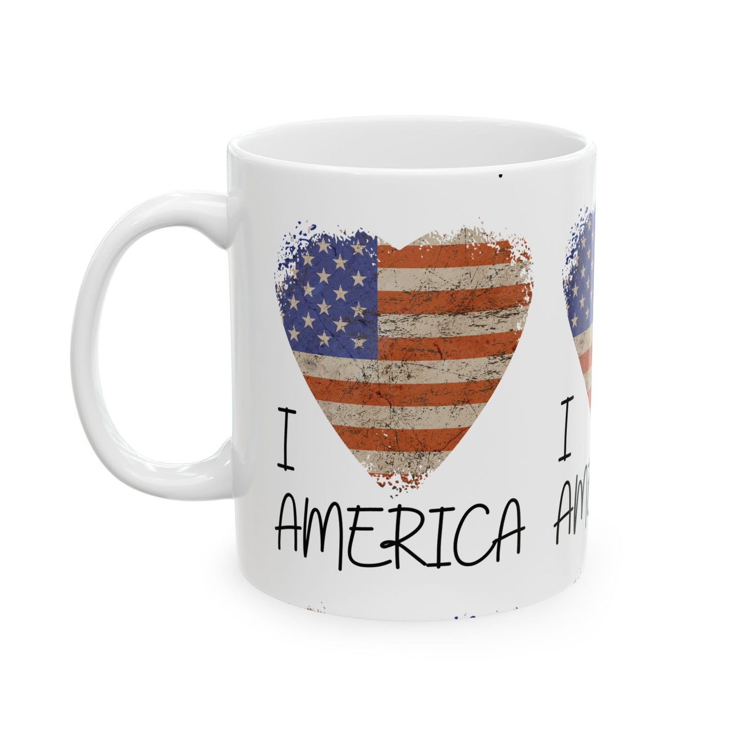 I Love America Coffee Ceramic Mug, 11oz, I Love America Ceramic Coffee Mug, 11oz