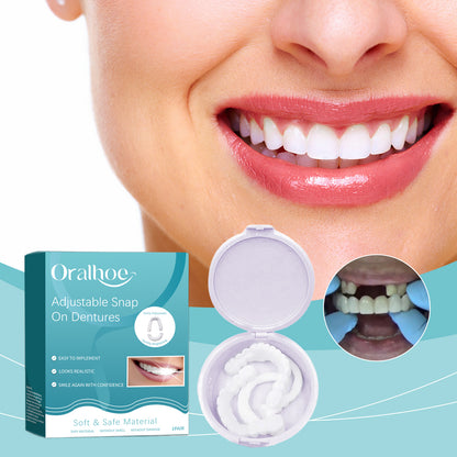 Oralhoe Adjustable Snap Dentures Comfortable Natural Temporary Fillings Gap Kit