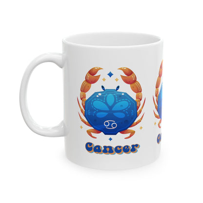 Cancer Zodiac Sign Ceramic Mug,  Cancer Zodiac Sign Coffee Mug, Zodiac Horoscope Signs Ceramic Mug, 11oz