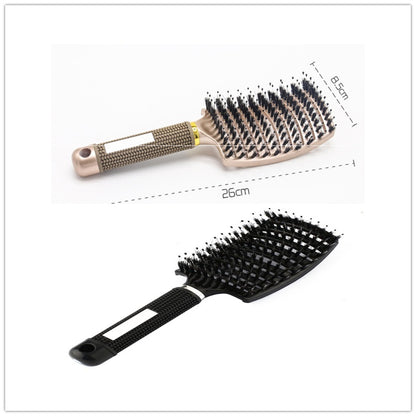 Hairbrush Anti-Klit Brushy Women Detangler Hair Brush Bristle Nylon Scalp Massage Teaser Brush