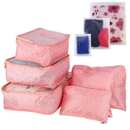 9 Pcs Mix Set Travel Organizer Packing Cubes Storage Bags Water-Resistant