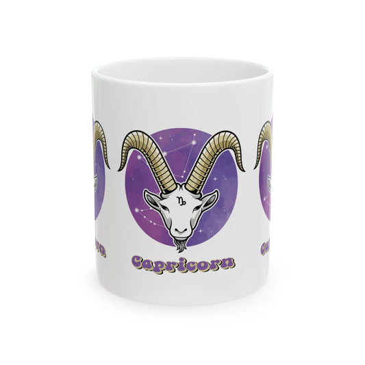Capricorn Zodiac Sign Ceramic Mug,  Capricorn Zodiac Sign Coffee Mug, Zodiac Horoscope Signs Ceramic Mug, 11oz