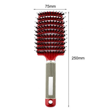 Hairbrush Anti-Klit Brushy Women Detangler Hair Brush Bristle Nylon Scalp Massage Teaser Brush