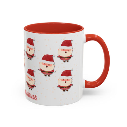 Santa Claus Merry Christmas Accent Coffee Mug, 11oz