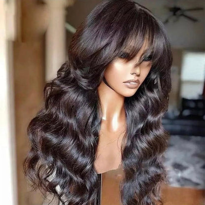 Body Wave Wig Swiss Lace, Transparent Lace, Natural Color 150% Density