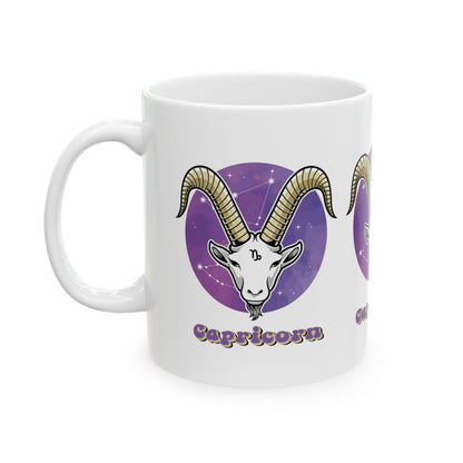 Capricorn Zodiac Sign Ceramic Mug,  Capricorn Zodiac Sign Coffee Mug, Zodiac Horoscope Signs Ceramic Mug, 11oz