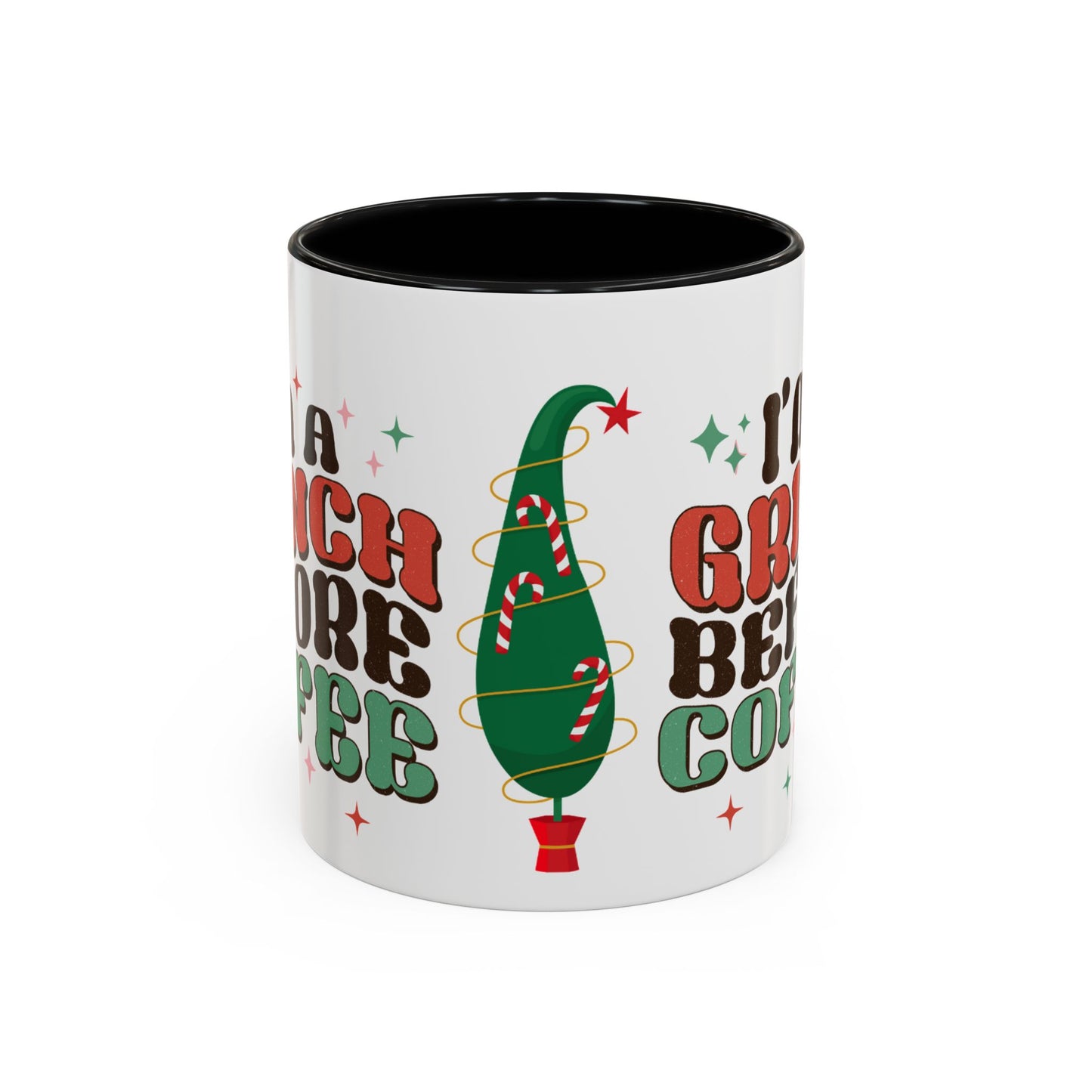 I'm A Grinch Before Coffee Christmas Accent Coffee Mug, 11oz