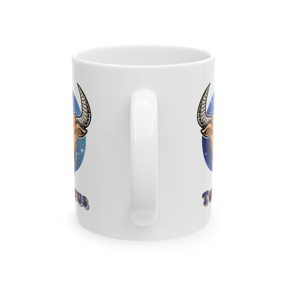 Taurus Zodiac Sign Ceramic Mug, Taurus Zodiac Sign Coffee Mug, Zodiac Horoscope Signs Ceramic Mug, 11oz