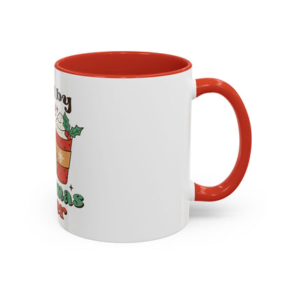Fueled by Coffee and Christmas Cheer Accent Coffee Mug, 11oz