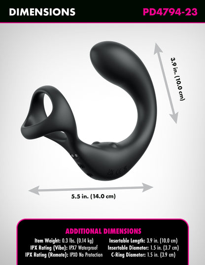 Anal Fantasy Elite Ass-gasm Taint-alizer - Black
