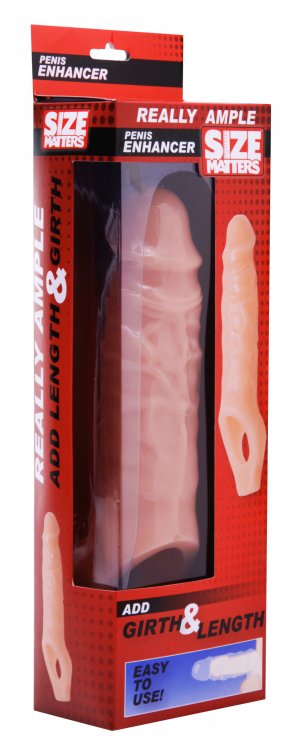 Size Matters Really Ample Penis Enhancer Sheath Flesh - New