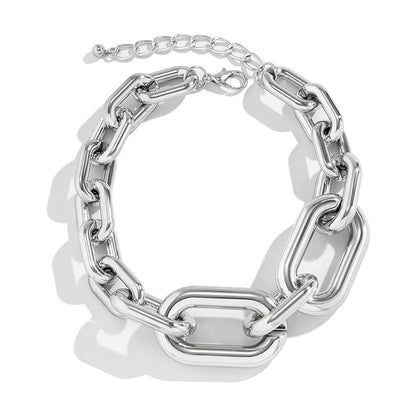 Necklaces For Women, Silver Chain Necklace Chunky,Necklace Link Chain Choker Vintage Heavy Metal Thick Chain