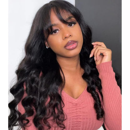 Body Wave Wig Swiss Lace, Transparent Lace, Natural Color 150% Density