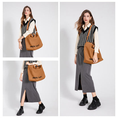 Large Capacity Bags Woman Canvas Tote Bag High-End Versatile Shoulder Bag