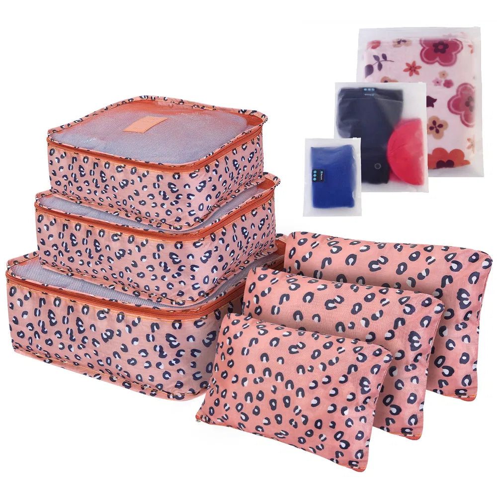 9 Pcs Mix Set Travel Organizer Packing Cubes Storage Bags Water-Resistant