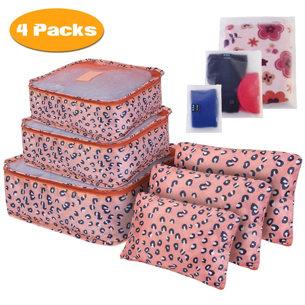 9 Pcs Mix Set Travel Organizer Packing Cubes Storage Bags Water-Resistant