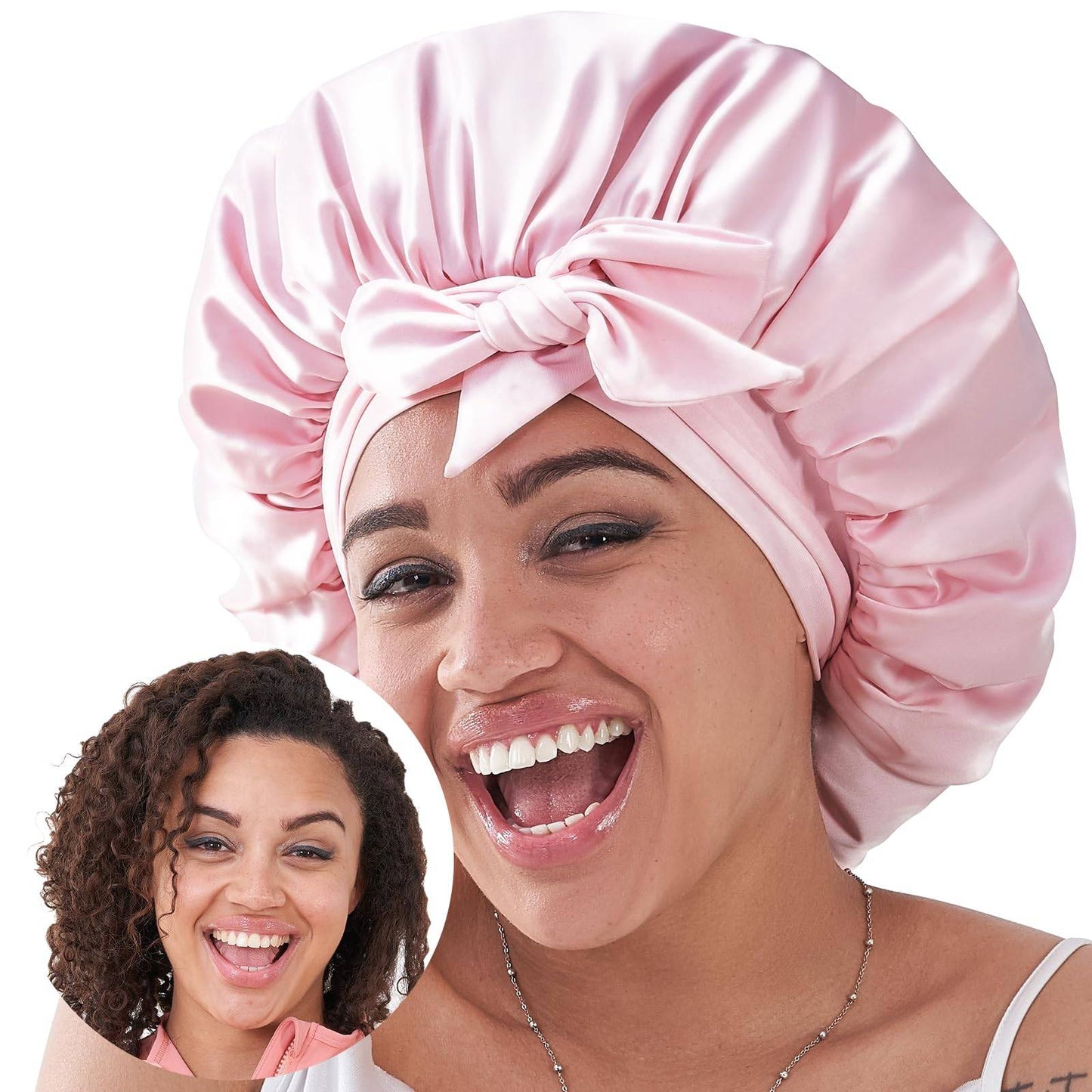 Silk Bonnet, Satin Hair Bonnet For Sleeping For Wavy Curly Natural Hair